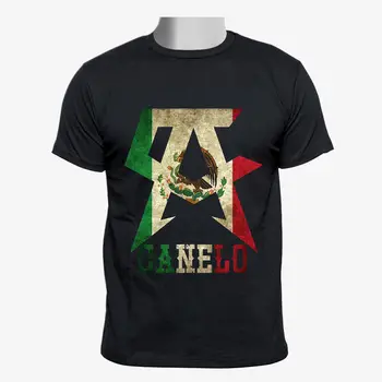 Karšto Pardavimo Meksikos Vėliava Canelo Alvarez Bokso Čempionas Simbolis T-Shirt. Vasaros Medvilnės trumpomis Rankovėmis O-Neck T Shirt Mens Naujas S-3XL