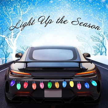 Šviesą Atspindinčios Automobilių Magnetas Spalvinga Lemputės Formos Magnetas Lipdukas Daugkartinio Naudojimo Atsparus Oro Magnetas Decal Kalėdinė Dekoracija