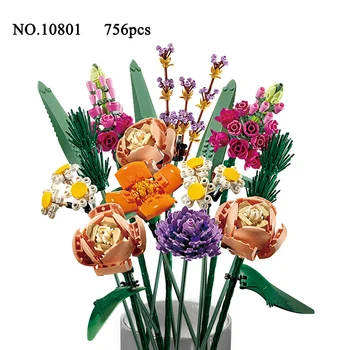 10311 Orchidėja Succulents Gėlių Puokštė 608PCS Blokai Miesto Romantiškas Rinkinys Draugais 