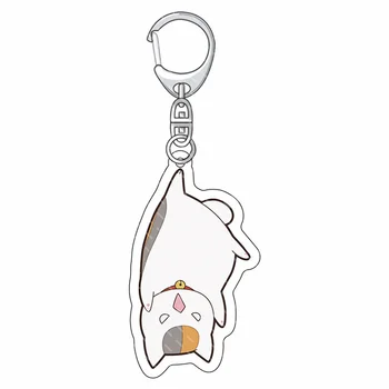 Anime Keychain Vyras Natsume ' s Knyga Draugų Key Chain Moterų Natsume Yujin Cho Raktų pakabukas Porų paketų prižiūrėtojų raktinę Pakabukas Porte Clef 4