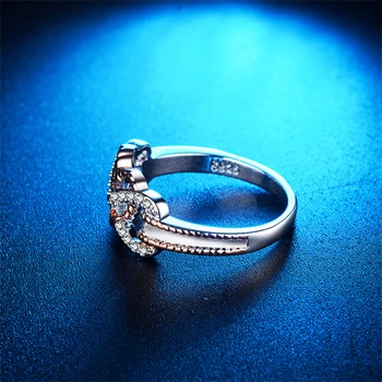 Prabangus Dizainas Amžinybę, Begalinį Meilės Dovana Žiedas Infinity Širdies Žiedai Moterų Vestuvės Vestuvinis Žiedas Jubiliejų Dovana, Papuošalai