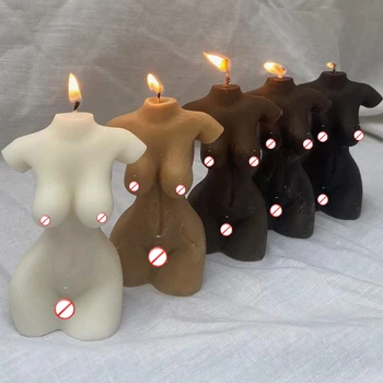 Kūno Formos Žvakė Silikono Formos Rankų Darbo Aromaterapija Sojų Vaško Žvakė Priėmimo Vaško Liejimo Epoksidinės Dervos Muilo Gipso Formų, Namų Dekoro 2