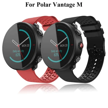 Silikono Oficialiai Grupė Už Poliarinio Vantage M Sportas Dirželis, Minkštas Watchband Pakeitimo Smartwatch Riešo Apyrankę Kvėpuojantis Apyrankė 1