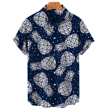 Unisex Havajų Marškinėliai Vaisių 3d Ananasas, Arbūzas 2022 Įdomus Vasaros vyriški Marškinėliai trumpomis Rankovėmis Viršūnes Atsitiktinis Mados Laisvi Marškinėliai