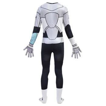 Berniukai Anime Teen Titans Eiti Cyborg Robin Cosplay Kostiumų Bodysuit 3D Vaikas Jumpsuit Helovinas Šalis Kostiumas Vaikams