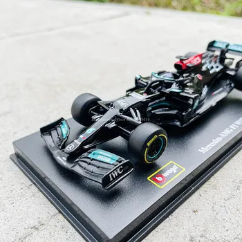 Bburago 1:43 2021 F1 Mercedes-AMG W12 E Performance racing modelis, modeliavimas automobilio modelį lydinio automobilių žaislas surinkimo dovana