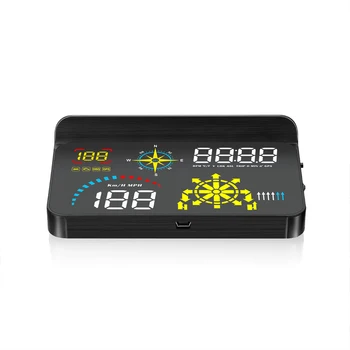 Universalus Automobilinis GPS HUD Spidometras Live Navigacijos prekinis, galinis Stiklo Projektoriaus Skaitmeninio Head Up Display Perspėjimo Signalą Q10 2020 Naujausias