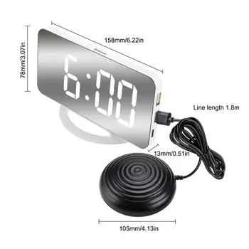 Laikrodis-žadintuvas Su Lova Shaker Vibracija, Žadintuvas Didelis LED Ekranas Vibracija, Žadintuvas Super Garsiai Skaitmeninis Miegamasis Didelis Laikrodis