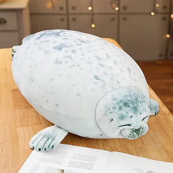 Karšto 3D Naujovė Mesti Pagalvės Mielas Realiame Gyvenime Jūrų Liūtas Pliušiniai Žaislai, Minkšti Antspaudas Pliušinis Įdaryti Pliušinis Housewarming Šalies Paspaudę Pagalvė