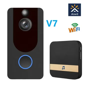Smart WiFi Vaizdo Doorbell 1080P HD Kamera, Domofonas IP Durų Bell V7 Home Security Naktinio Matymo Belaidžio Vaizdo Telefoną Nuotolinio Peržiūra 5