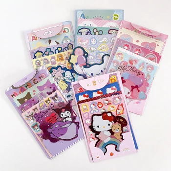 Kawaii Sveiki Kittys Lipdukų Rinkinys Anime Sanrio Kuromi Mano Melodija, Grožis Mielas Saugojimo Dėžutės Telefono Dėklas Vadovas Apdaila Žaislų Mergaitėms
