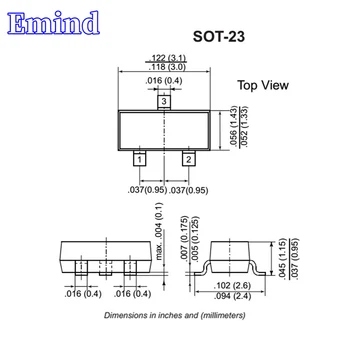 100/200/300Pcs BC817-16 SMD Tranzistorius Pėdsaką SOT-23 Silkscreen 6A Tipas PNP 45V/500mA Bipoliniu Stiprintuvo Tranzistorius