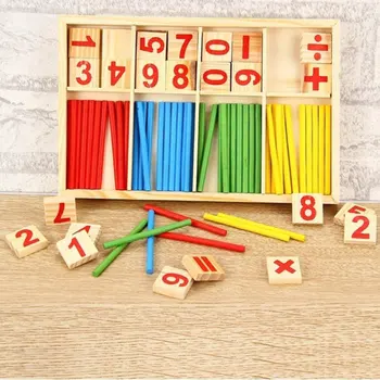1set Montessori Mediniai Numeris Matematikos Žaidimas Lazdos Matematikos Ankstyvo Mokymosi Skaičiuoti Švietimo Žaislai Vaikams, Vaikų Dovanų