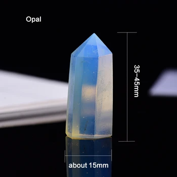 35-45mm Opal Šešiakampe Skiltyje Kristalų Taško Remonto Crystal Healing Magic Wand Akmens Namo Apdailą Feng Shui Kambario Apdaila 0