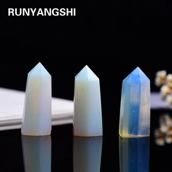 35-45mm Opal Šešiakampe Skiltyje Kristalų Taško Remonto Crystal Healing Magic Wand Akmens Namo Apdailą Feng Shui Kambario Apdaila 1