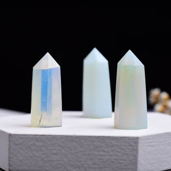 35-45mm Opal Šešiakampe Skiltyje Kristalų Taško Remonto Crystal Healing Magic Wand Akmens Namo Apdailą Feng Shui Kambario Apdaila 4