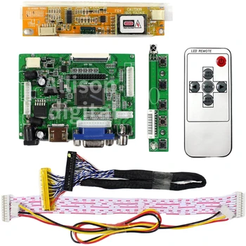 HDMI+VGA Kontrolės Valdyba Stebėti Rinkinys CLAA154WP05 LP154WP1 B170PW06 LCD LED Ekrano Valdiklio plokštės Tvarkyklės 0