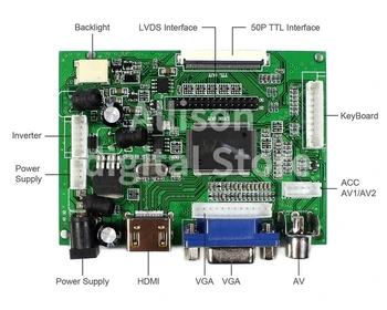 HDMI+VGA Kontrolės Valdyba Stebėti Rinkinys CLAA154WP05 LP154WP1 B170PW06 LCD LED Ekrano Valdiklio plokštės Tvarkyklės 2