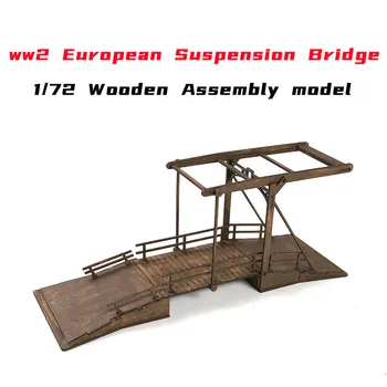 1/72 ww2 Europos kabantis Tiltas Medinis Asamblėjos modelių Kūrimo Scena Modeliavimas Miniatiūriniai Žaislas