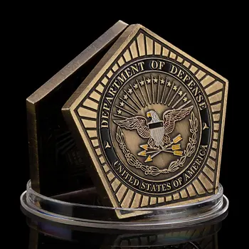 Uniterd Amerikos valstijų Suvenyrų Monetos Gynybos Departamento Proginę Monetą Į Pentagono Variu dengto Kolekcijos Moneta