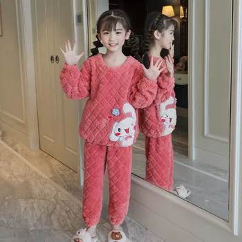 Naujas Kawaii Sanrio Vaikai Pliušinis Pižama Cinnamoroll Anime Ilgomis Rankovėmis Dviejų Dalių Komplektas Minkštas Šiltas Sutirštės Rudenį, Žiemą Namuose Nustatyti Mergina