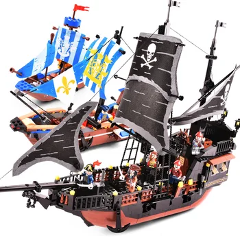 Statybos Blokuoti Didelių Piratų Laivas, Valtis Black Pearl Silent Maria Nuotykių Karibų Jūros Švietimo Plytų Žaislas Berniukui Dovana