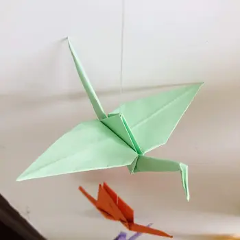 100VNT Sulankstyti Origami Vaivorykštė Kranai Premade Popieriaus Kranai Rankų darbo 
