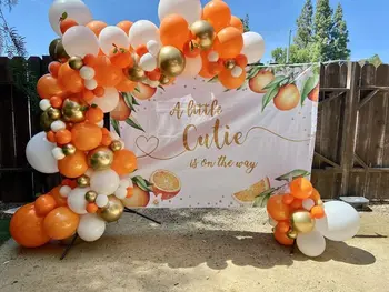 141 Vnt. Oranžinė Aukso Baltos Spalvos Balionų Girliandą Arch Suite Romantiškas Pasiūlymas Vestuvių Baby Shower Gimtadienio Apdailos Reikmenys