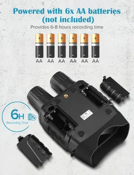 Naktinio Matymo Binoculars10X Optinis Priartinimas 8X Skaitmeninis Įtaisas Infraraudonųjų spindulių Žiūronai visiškoje Tamsoje Vaizdo Įrašymo Medžioklės Kameros