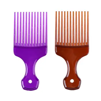 Nauji Plačiai Dantų Afro Plaukų Šakutės Ar Dviejų Spalvų Šukos Unisex Plaukų Stilių Garbanotas Masažas Įdėkite Šepetėliu Multi-Funkcija Stilius Įrankis 4