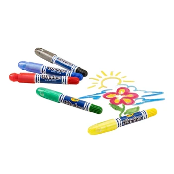 Amerikos Crayola Lango Stiklo Tapyti 5 spalvų Akvarelė Parkeris, 8-spalva Langą, Graffiti, Tapyba Skalbti 52-9765