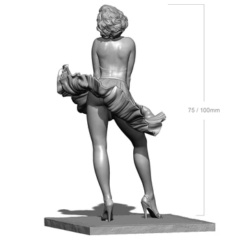 Garažas Rinkinys Unpainted 1/24 75mm Pav Dervos Modelio Rinkinio 1/18 100mm Marilyn Monroe Sexy Girl Anime GK 3D 3D Spausdinimo Garažo Rinkinys 322 1