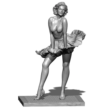 Garažas Rinkinys Unpainted 1/24 75mm Pav Dervos Modelio Rinkinio 1/18 100mm Marilyn Monroe Sexy Girl Anime GK 3D 3D Spausdinimo Garažo Rinkinys 322 2