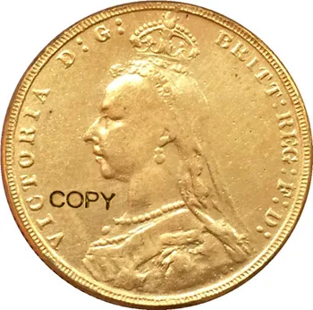 24 - K auksu Britų Monetų kopijuoti 1891 2