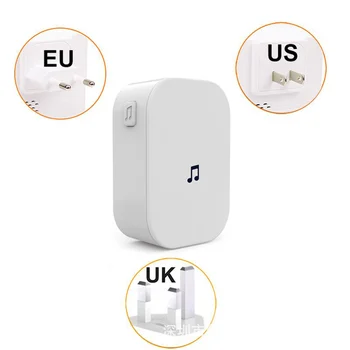 Patalpų Belaidį durų skambutį Varpelių su JAV, ES, UK Kištukas, USB Įkroviklį ir 18650 Baterija AIDOCAM V10 V20 V30 Vaizdo Doorbell Fotoaparatas 2