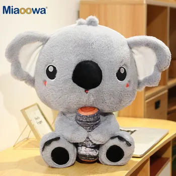 Milžinišką Modeliavimas Australijos Koala su Medienos Pliušinis Žaislas Minkšta Pagalvėlė iškamša koalos Lėlė Baby Vaikai Mergina Gimtadienio Dovana 5