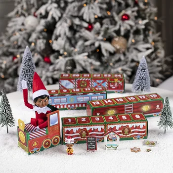 Fidget Advento Kalendorius Kalėdų Atgalinės Atskaitos 24 Dienų Aklas Lauke Staigmena, Stabdžių Įtempių Žaislai, Rinkiniai Traukinio Aklas Lauke Staigmena Vaikams