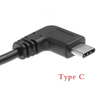 USB 3.1 C Tipo 90 Laipsnių stačiu Kampu Male Micro USB 2.0 Type B Tiesiai Moterų Konverteris Adapteris Kabelio ilgintuvas