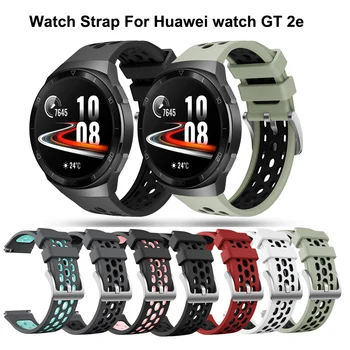 Sporto Silikono Watchband Diržu, Huawei žiūrėti GT 2e originalus SmartWatch juostos Pakeitimas GT2e Wriststrap 22mm Apyrankę diržas 2
