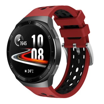 Sporto Silikono Watchband Diržu, Huawei žiūrėti GT 2e originalus SmartWatch juostos Pakeitimas GT2e Wriststrap 22mm Apyrankę diržas 5