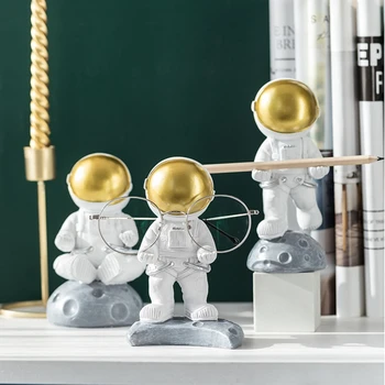 Astronautas Akinių Laikiklis Dervos Akiniai Stendas Amatų Juokingi Darbalaukio Ornamentu Statulos Vaikams, Žaislų, Dovanų Kūrybos Stalo Dekoras