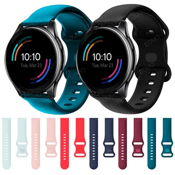 Už Oneplus Žiūrėti Silikono Dirželis Watchband vienas plius Smartwatch Sporto Band apyrankę pakeisti aksesuarai, Apyrankės watchstrap 4