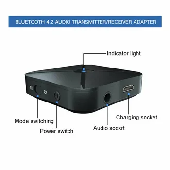 KN319 Bluetooth 5.0 4.2 Imtuvo ir Siųstuvo Garso Muzikos Stereo Bevielis Adapteris, RCA 3.5 MM AUX Lizdas, Garsiakalbis TV Car PC