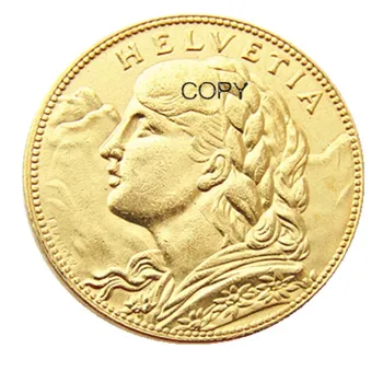 Šveicarija 10 Frs (1911-1922）4pcs Datą Pasirinko Auksą, Padengtą Kūrybos Kopijuoti Monetos 3