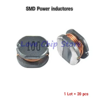 100vnt Inductores de potencia SMD Galia Induktyvumo ritė, CD42 2.2 uH 3.3 uH 4.7 uH 6.8 uH 10uH 22uH 33UH 47UH 2R2 3R3 4R7 6R8 4.5*4*2.5 mm