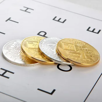 Kūrybos Suvenyrų Auksą, Padengtą Bitcoin Moneta, Kolekcines, Puiki Dovana Tiek Monetos Meno Kolekcija Aukso Monetą 0