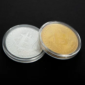 Kūrybos Suvenyrų Auksą, Padengtą Bitcoin Moneta, Kolekcines, Puiki Dovana Tiek Monetos Meno Kolekcija Aukso Monetą 4
