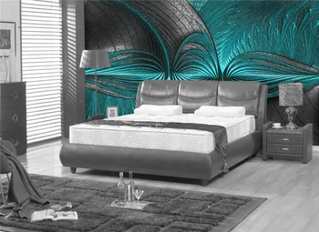 Gyvenamojo Kambario, Miegamojo Tapetai, 3D Šiuolaikinės Turkio Žalia Siena Užsakymą Foto Tapetai, Freskos sienos dokumentų namų dekoro