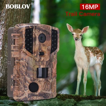BOBLOV PR900 1080p 16MP HD Medžioklės Kamera, Apsaugos, Ūkio, Namų Skautų Vandeniui IP66 Laukinės gamtos Takas Terminio Vaizdo Kamera