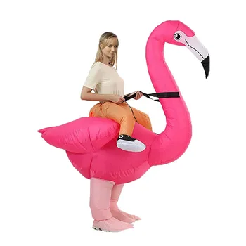 Suaugę Vaikai Flamingo Pripučiamas Kostiumas Berniukams Mergina Cosplay Kostiumų Juokingas Kostiumas Išgalvotas Karnavalas Helovinas Drabužius, Moterims, Vyrams